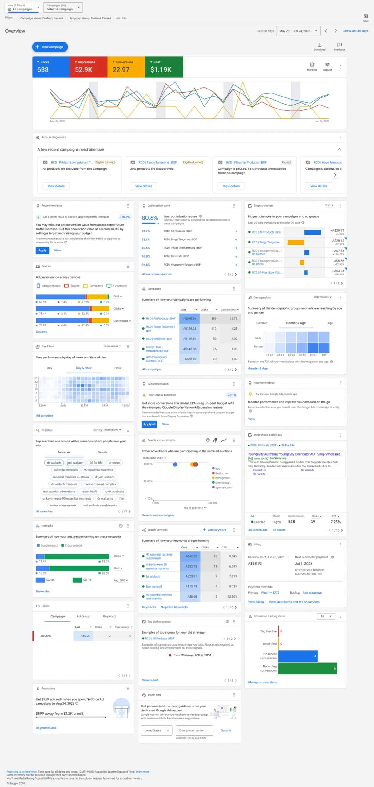 Google ads data
